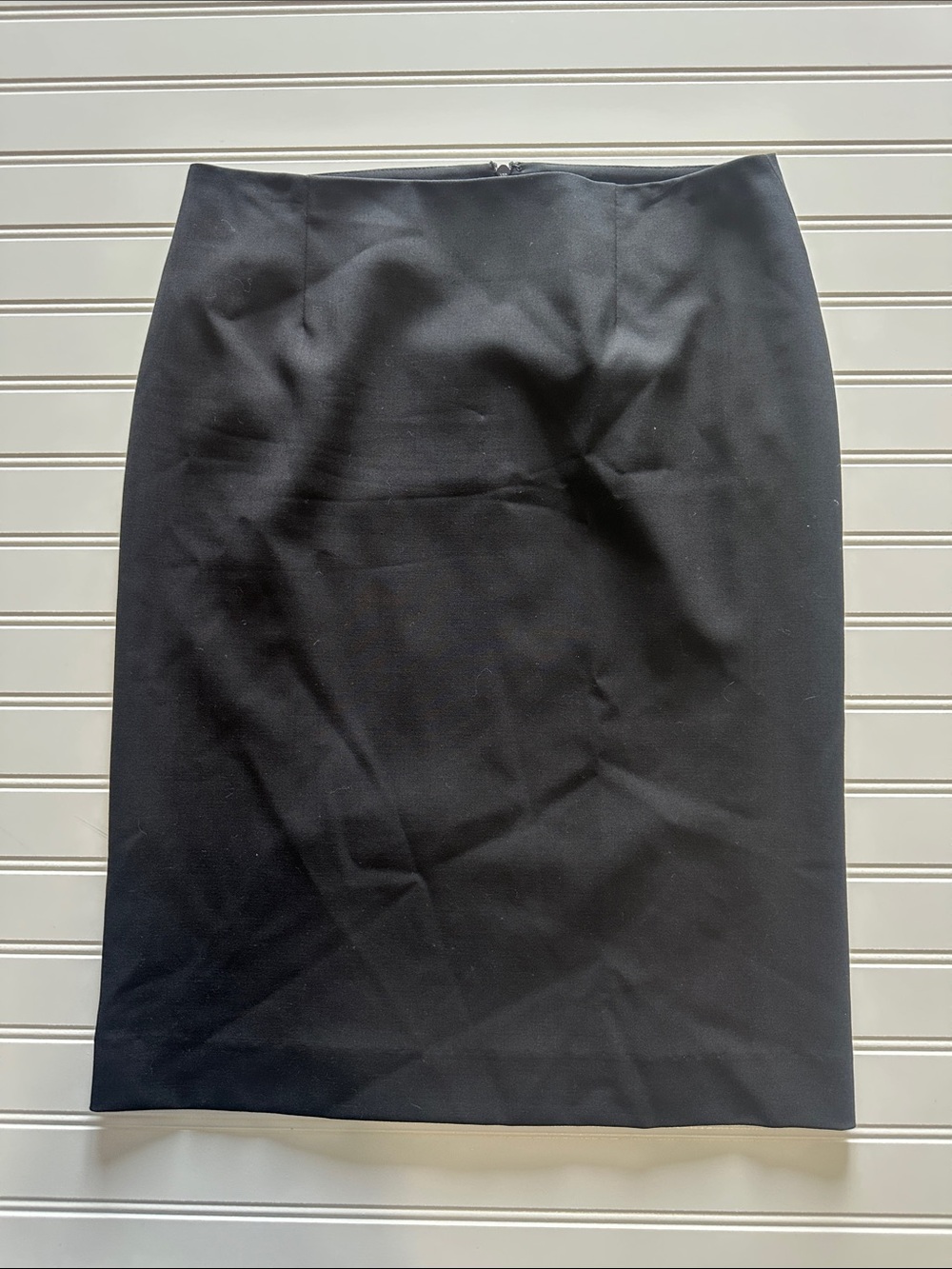 Theory Black Wool Blend Pencil Skirt Size 4 Career Office Stretch USA